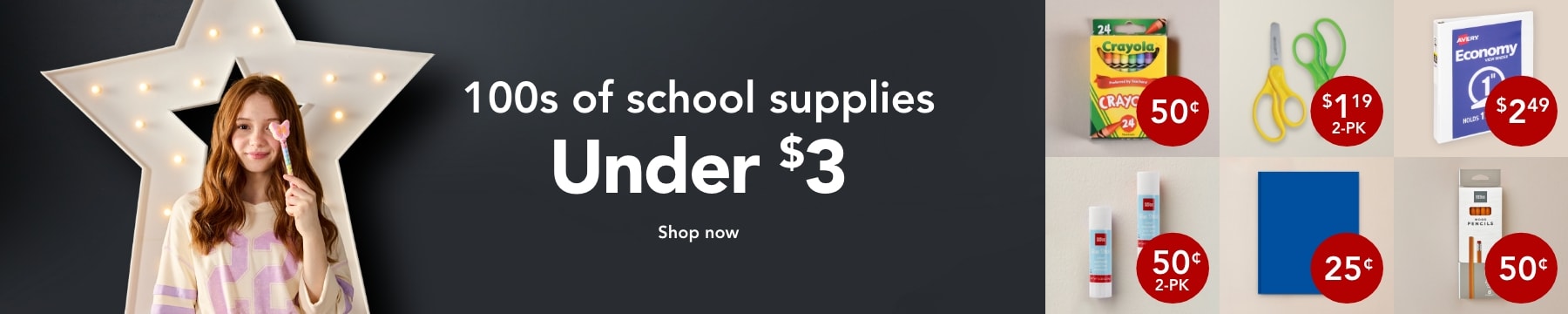  100s of school supplies under $3
