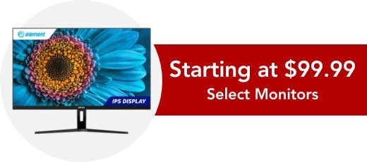 Select monitors only $99.99