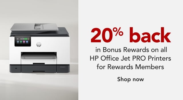 20% Back rewards on all HP Office Jet PRO Printers
