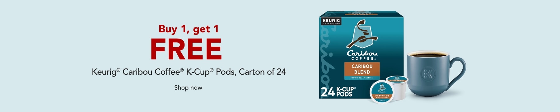 Buy 1 get 1 FREE Keurig Caribou 24 count k-cups pods