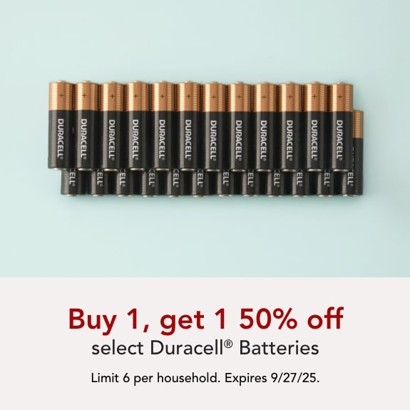 Buy 1 get 1 50% off select Duracell batteries
