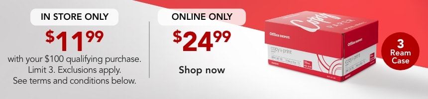 In store only $11.99 paper deals
