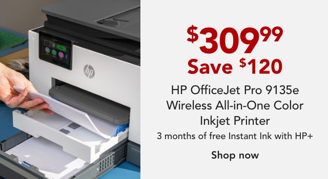 HP OfficeJet Pro 9135e Wireless All-in-One Color Inkjet Printer, Print, scan, copy, fax, ADF, Duplex printing best for office