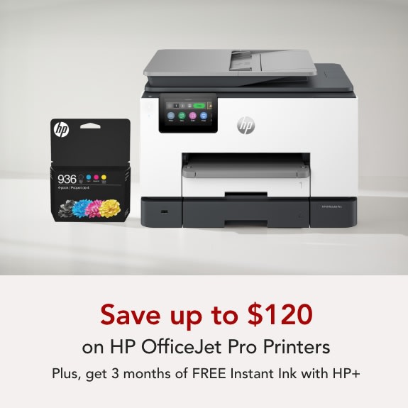 Save up to $120 on OfficeJet Pros, Plus 3 Months of Free Instant Ink with HP+