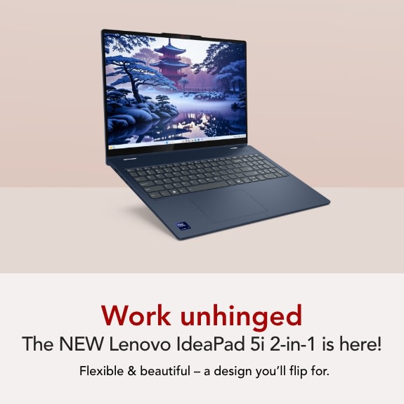 New Arrivals! Check out the latest PCs online, including the new Lenovo IdeaPad 5i 2-in-1 Laptop