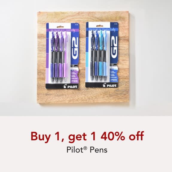 Buy 1 get 1 40% off select Pilot Pens