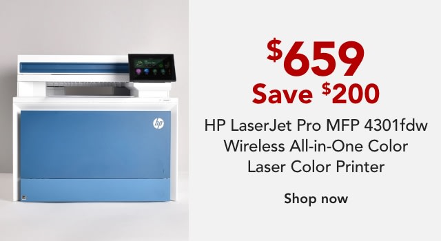 HP LaserJet Pro MFP 4301fdw Wireless All-In-One Laser Color Printer (4RA82F)