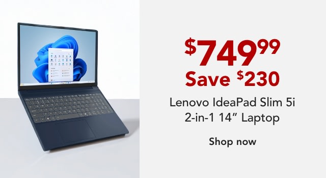 Lenovo Ideapad 5i 2-in-1 Laptop, 14" Touch Screen, AMD Ryzen 5, 16GB Memory, 1TB Solid State Drive, Wi-Fi 7