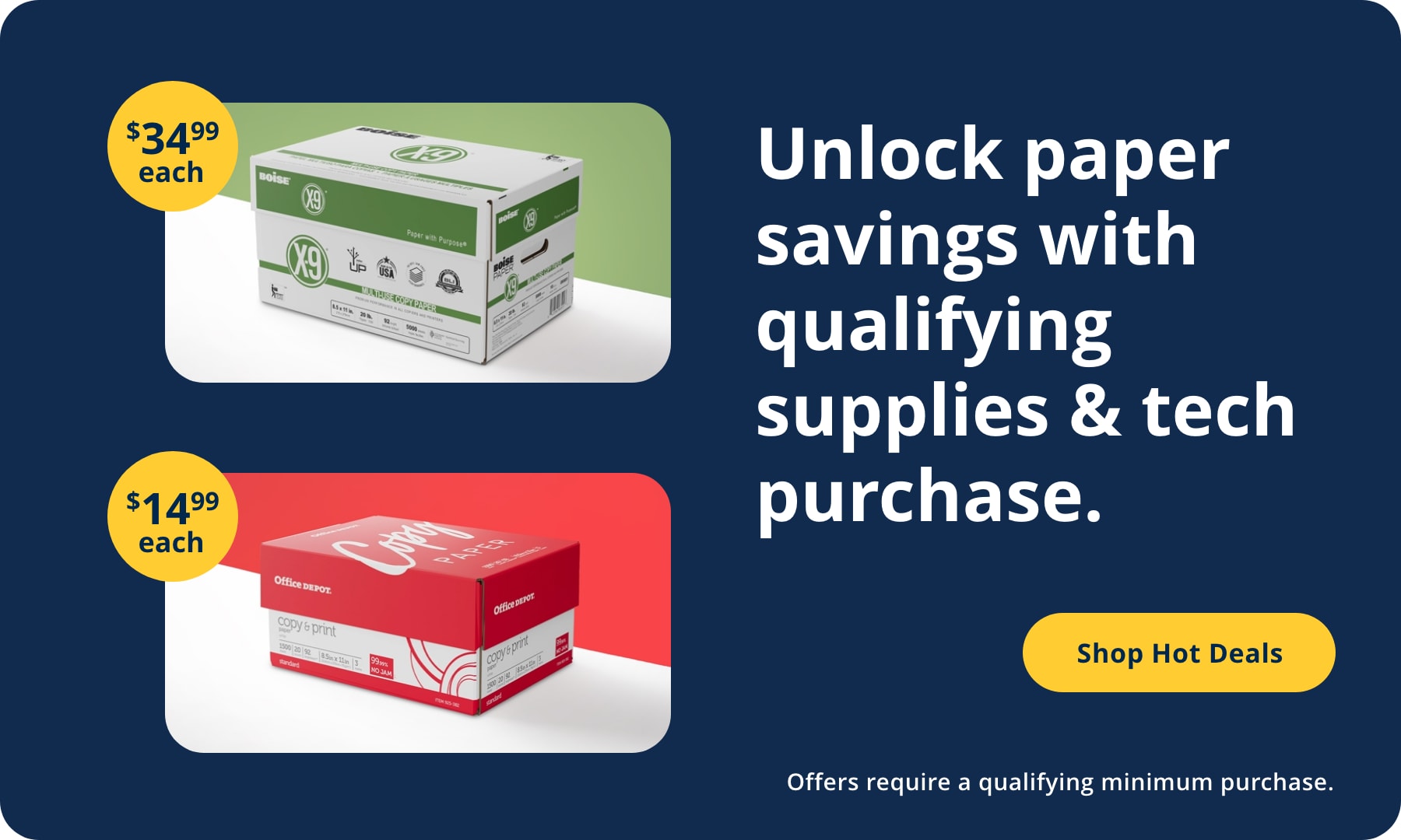 unlock savings on paper and must have supplies