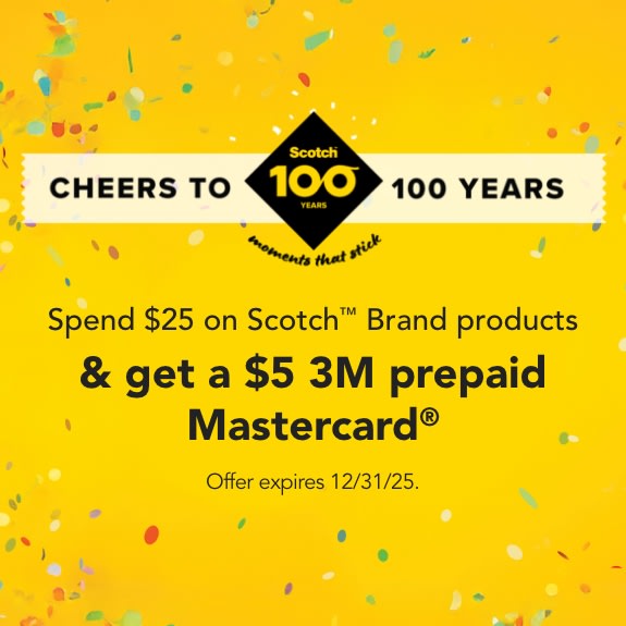 Scotch 100 Anniversary Spend $25 Get $5 Master Card Gift Card.