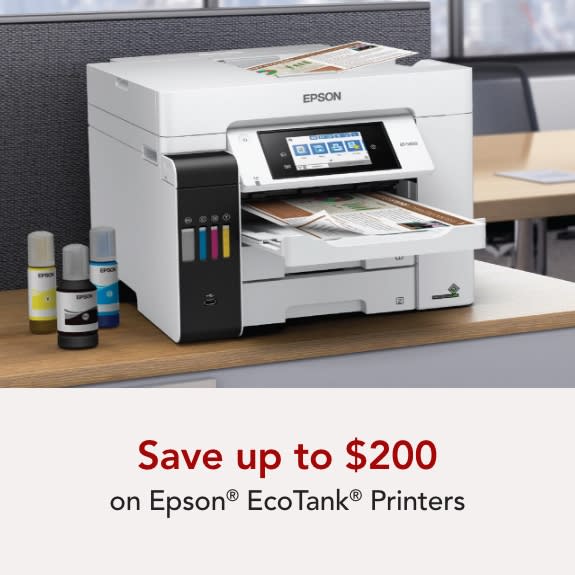 Save up to $200 on Epson Ecotank Printers