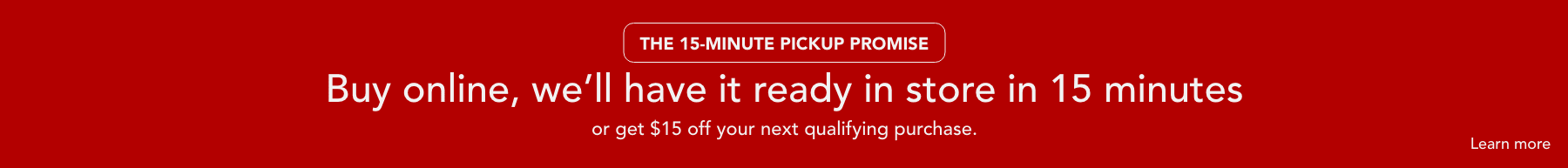 Free in-store & curbside pickup