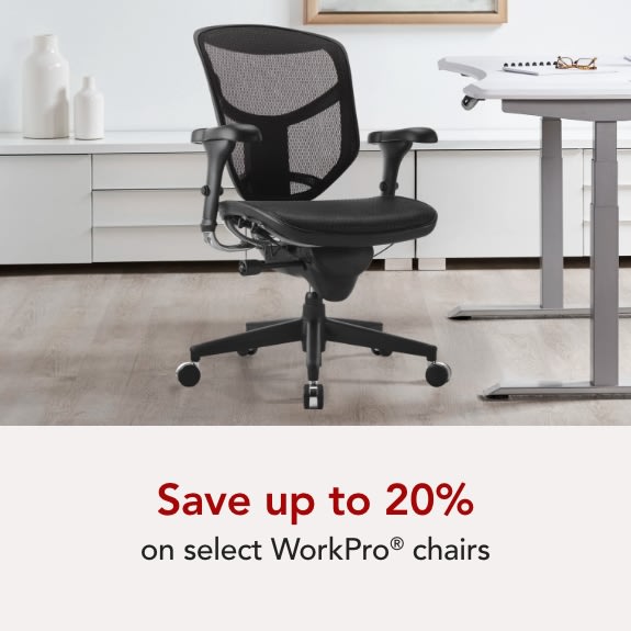 Save up to 20% on select WorkPro Chairs