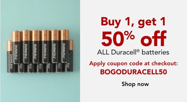 BOGO 50% off Duracell Batteries