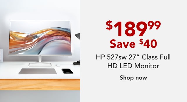 HP 527sw 27" Class Full HD LED Monitor - 16:9 - White - 27" Viewable - In-plane Switching (IPS) Technology