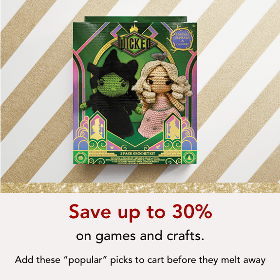 Save up to 30% on Holiday Games & Crafts