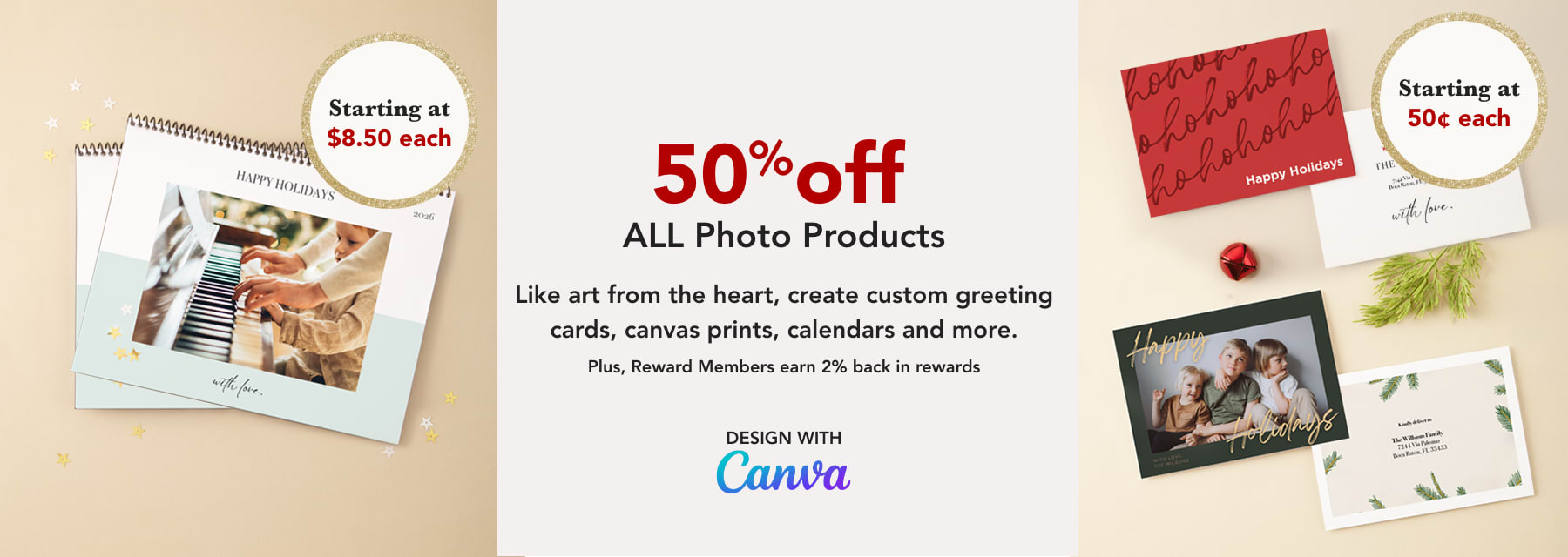 50% off ALL photo products