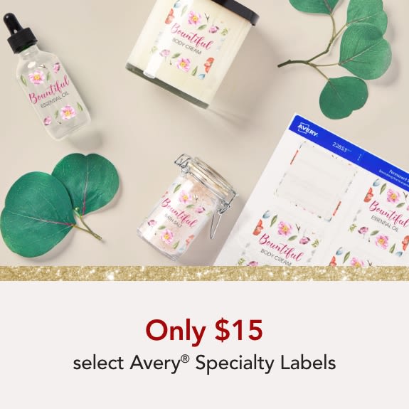 $15 Select Avery Specialty Labels