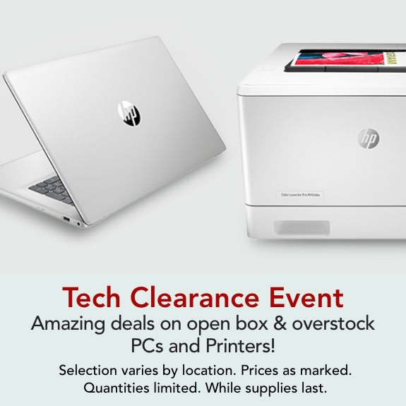 Amazing deals on open box & overstock PCs and Printers!