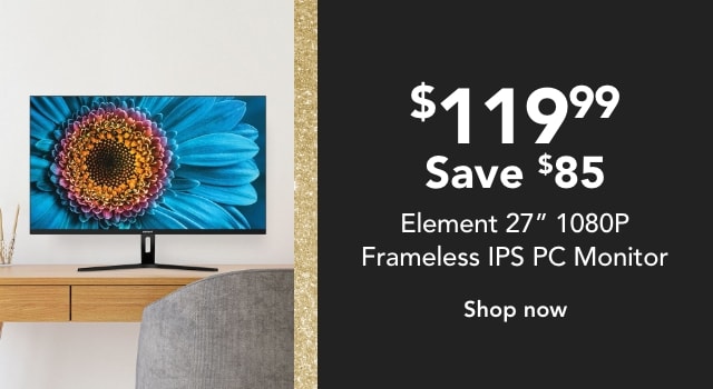 Element EM2FPAB27B 27" 1080P Frameless IPS PC Monitor