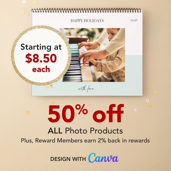 50% off ALL photo products