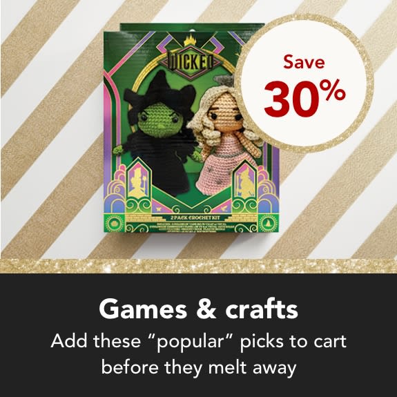 Save Up to 30% on Holiday Games & Crafts