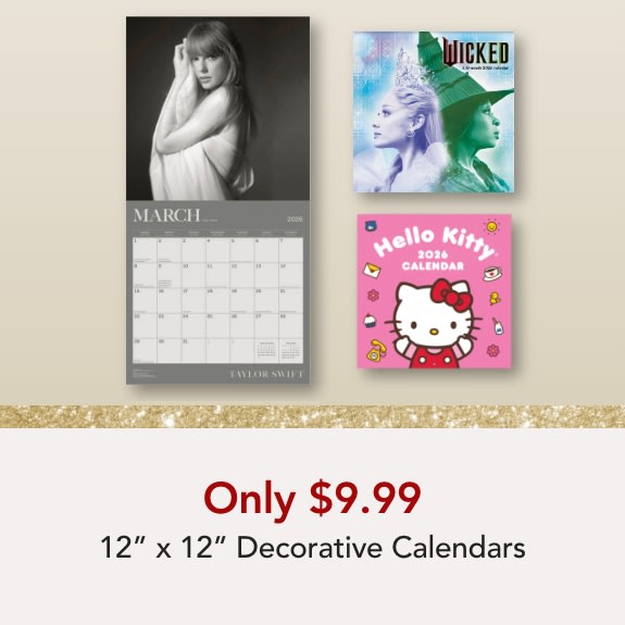 12X12 DECORATIVE CALENDARS $9.99