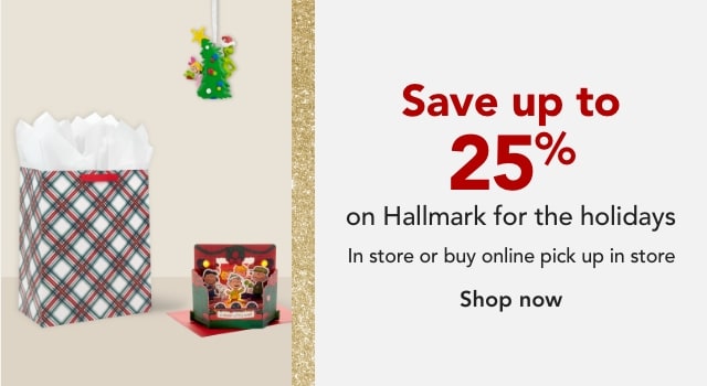 Save up to 25% off on Hallmark for the Holidays