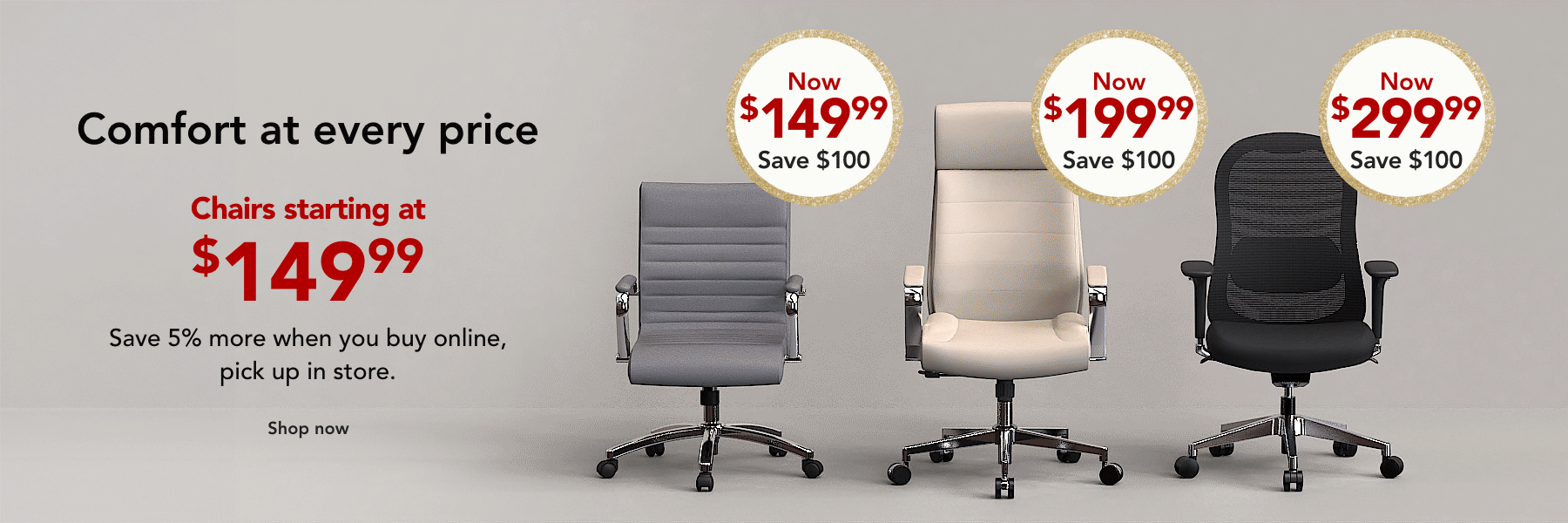 Your holiday seating upgrade, comfort at every price point starting at $199.99.