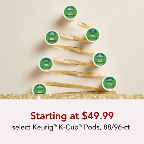 Keurig 88/96 CT K-Cups Starting at $49.99