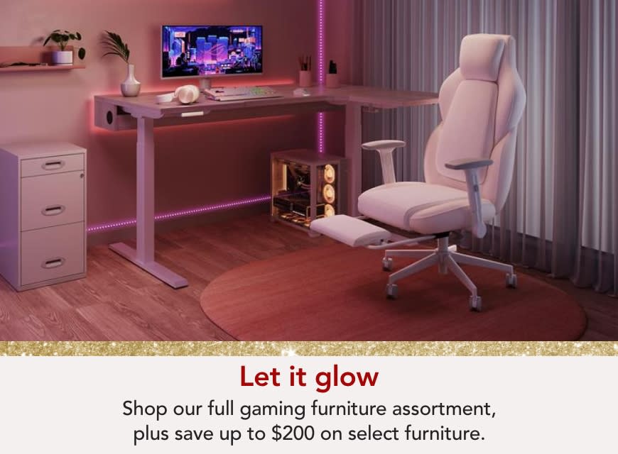 Shop our full gaming furniture assortment, plus save up to $200 on select furniture