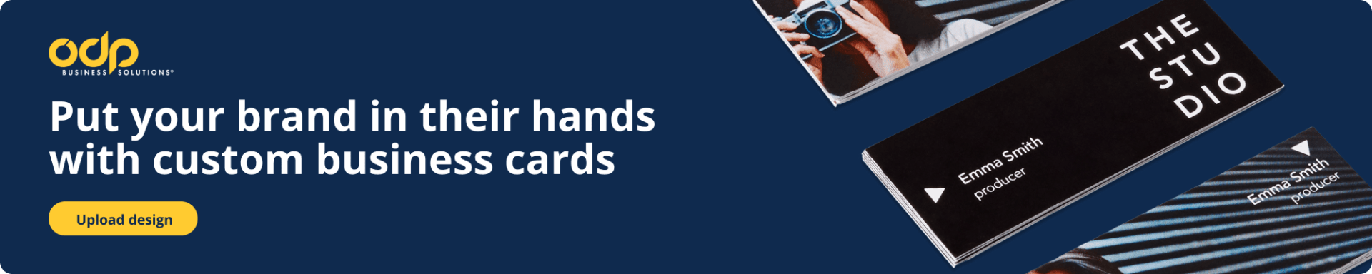 Put your brand in their hands with custom business cards