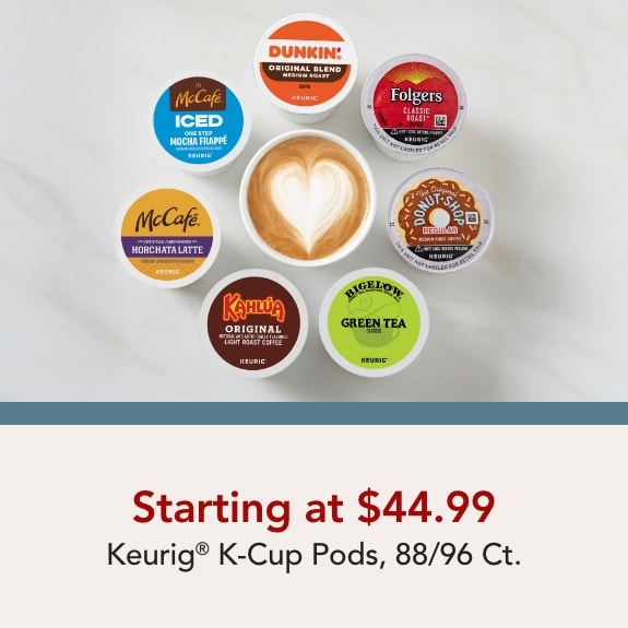 Keurig 88/96 count k-cups pods starting at $49.99
