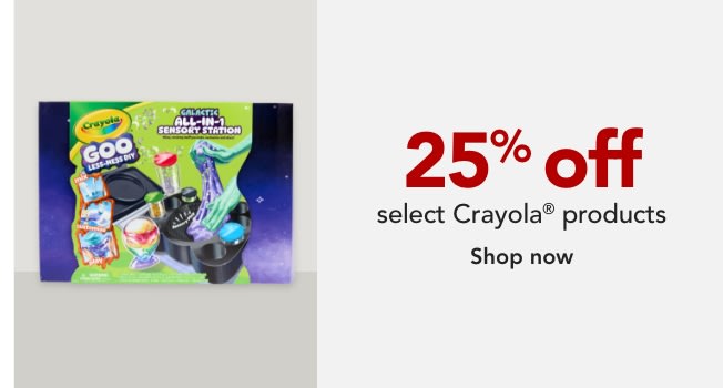 Save 25% on Select Crayola Products