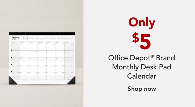 OFFICE DEPOT DESK PAD CALENDAR $5.00