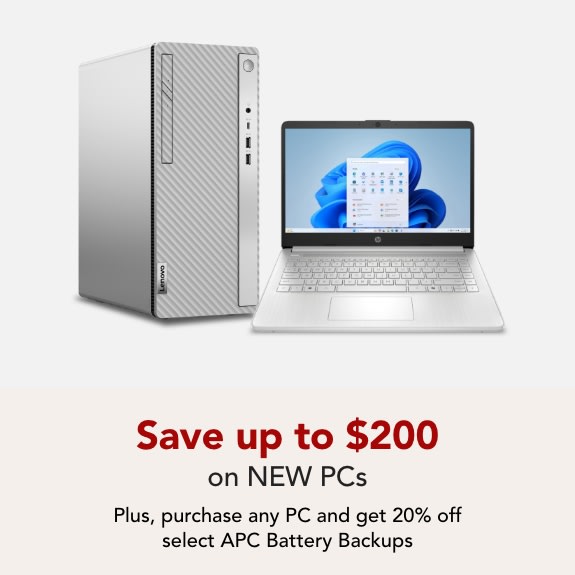 Save up to $200 on New PCs