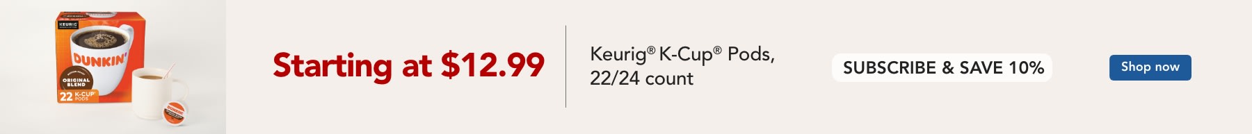 Keurig 22/24CT K-Cup Pods Starting at $12.99