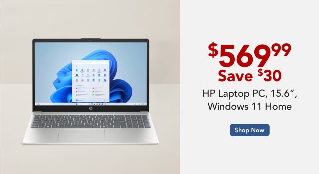 HP 15-fc0500nr Laptop PC, 15.6" Screen, AMD Ryzen™ 3, 8GB Memory, 256GB Solid State Drive, Windows 11 Home