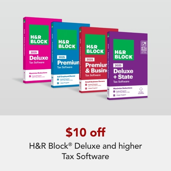Save $5 on H&R Block Deluxe and Higher