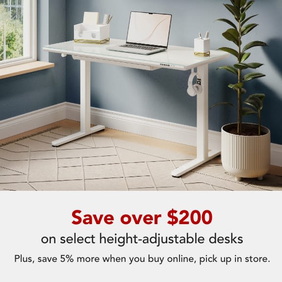 Refresh your office and save over $200 on select height adjustable desks