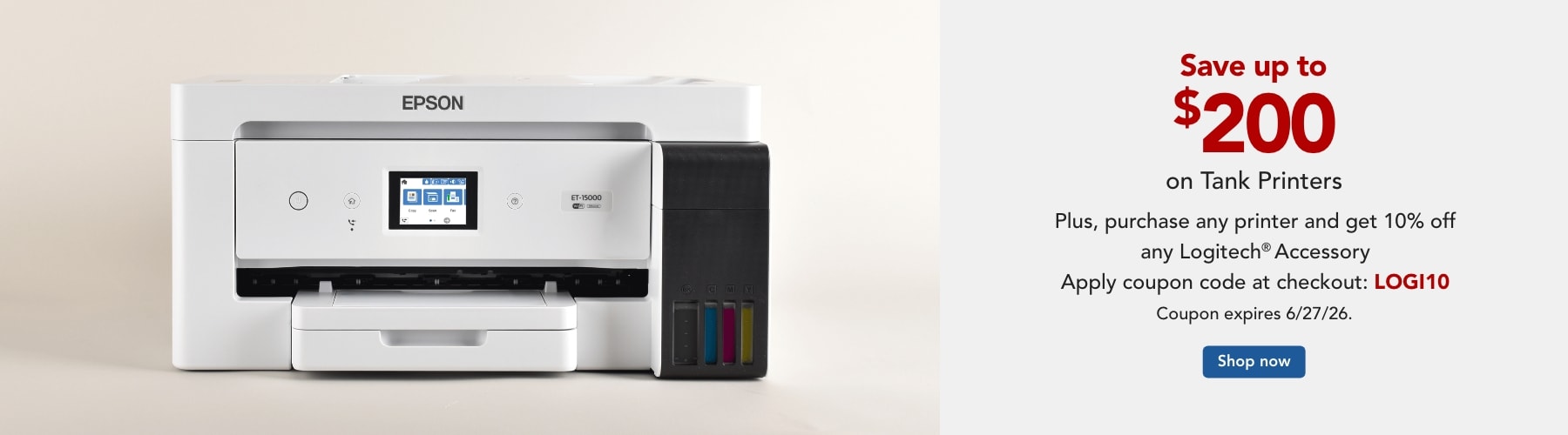 Save up to $200 on Tank Printers