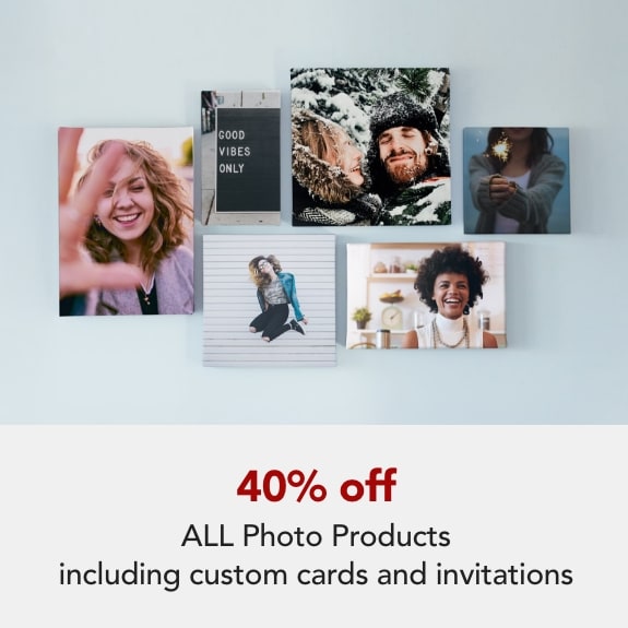 40% off ALL Photo products.