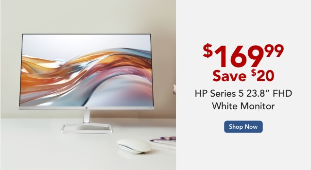 HP Series 5 23.8 inch FHD White Monitor - 524sw
