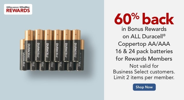 60% Back in Bonus Rewards on Duracell Batteries