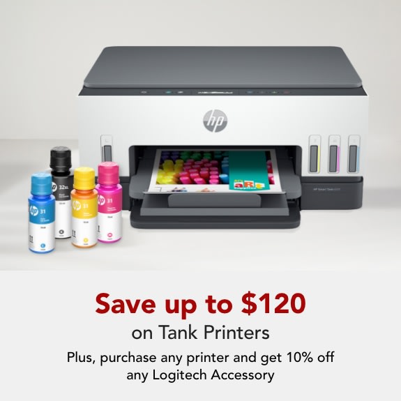 Save up to $120 on Tank printers