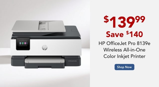 HP OfficeJet Pro 8139e Wireless All-in-One Color Inkjet Printer