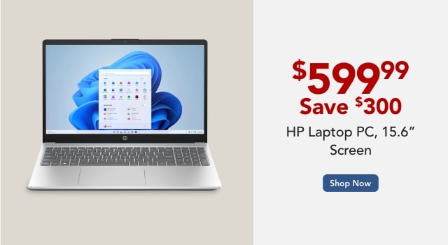 HP Laptop PC, 15.6" Screen