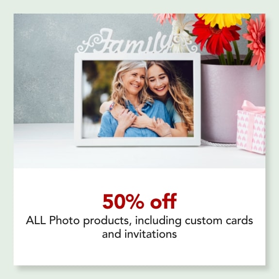 50% off ALL Photo products