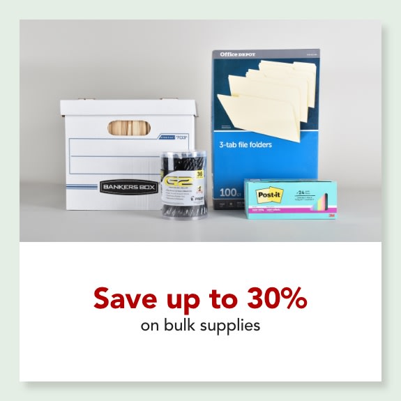 Save up to 30%  on bulk packs