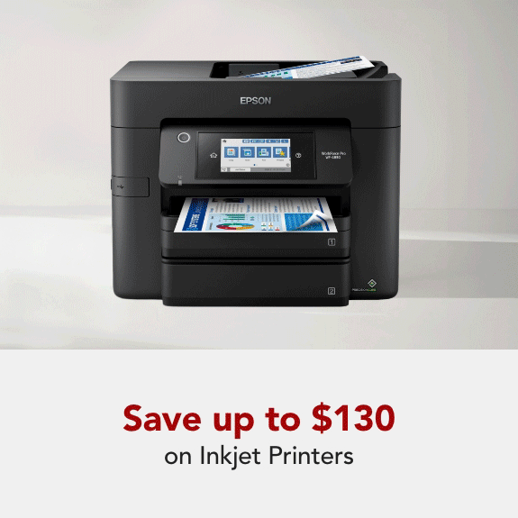 Save up to $130  on inkjet printers